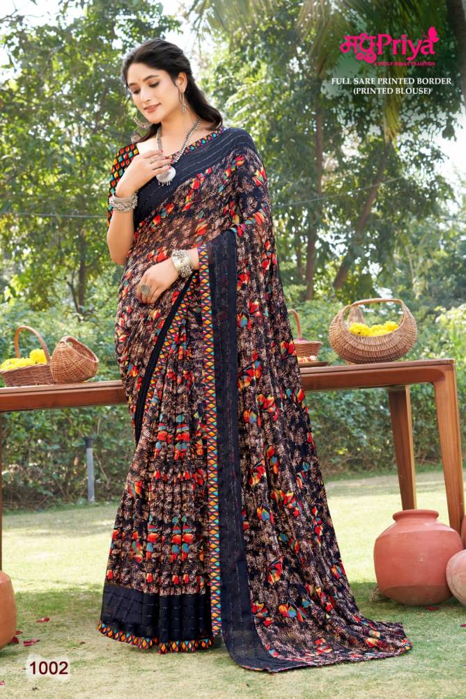 Fulmati By Madhupriya Designer Printed Sarees Wholesale Market In Surat 